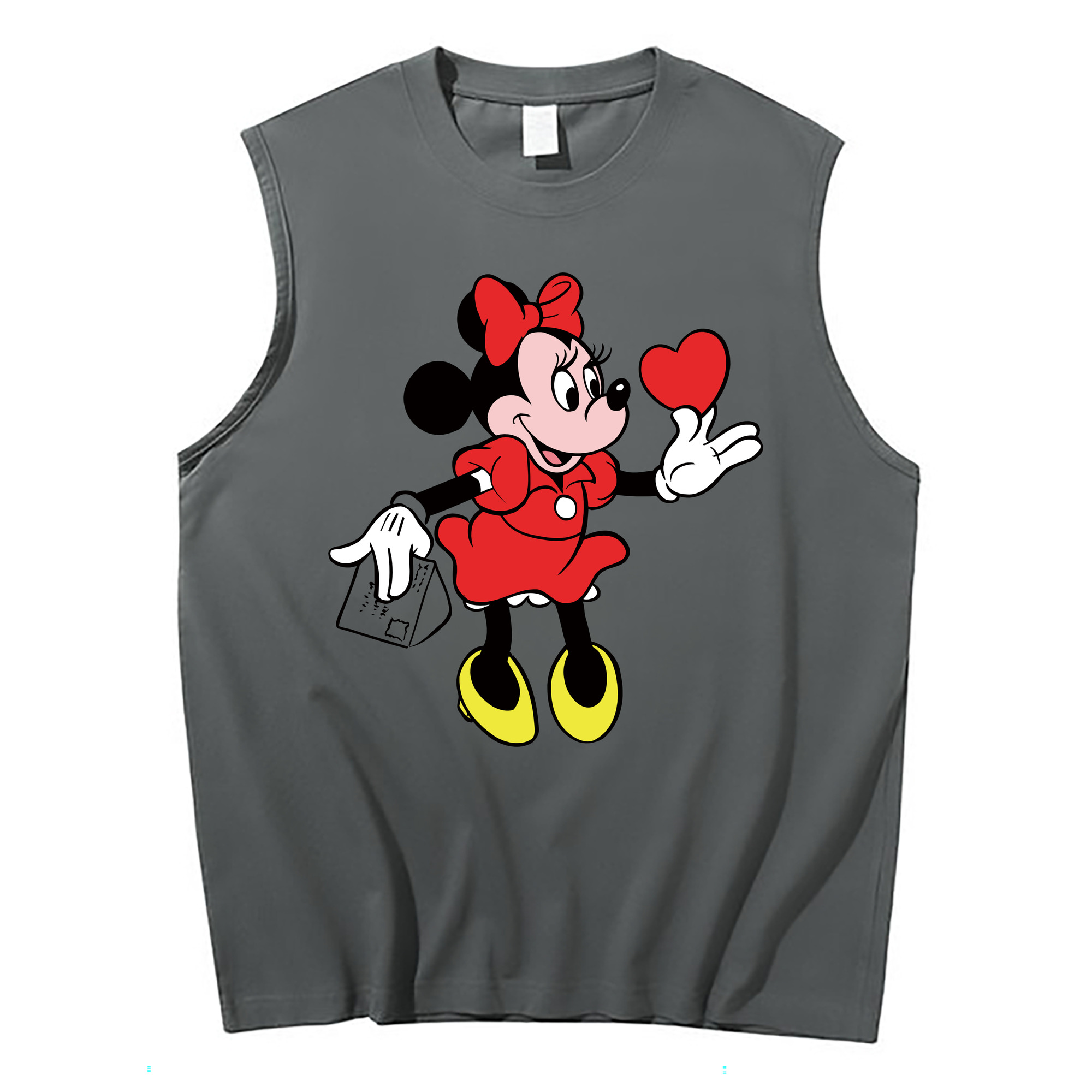 ミッキーマウス Mickey Mouse コットン100％タンクトップ（フロントプリント）